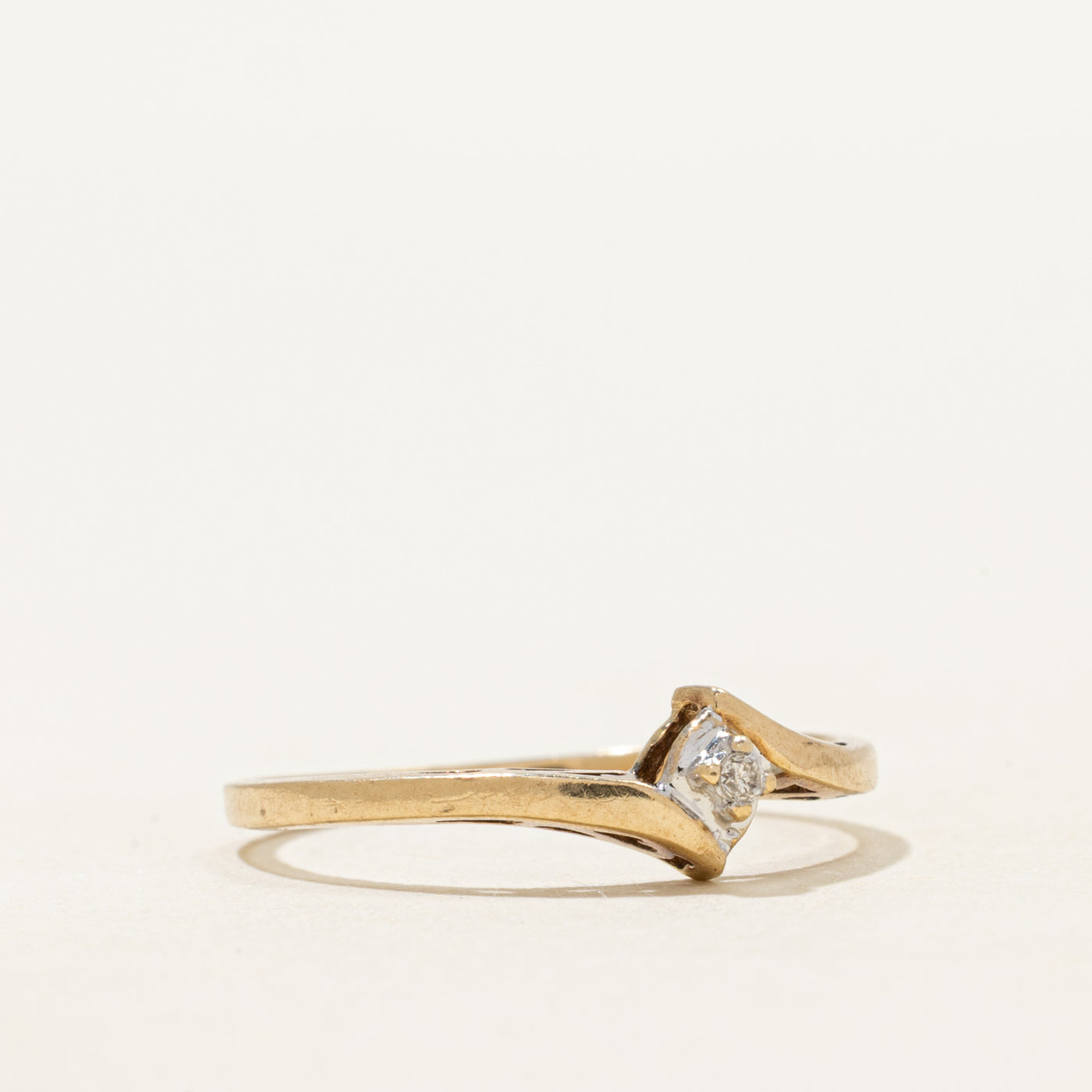 Diamond Petite Bypass Ring | SZ 7