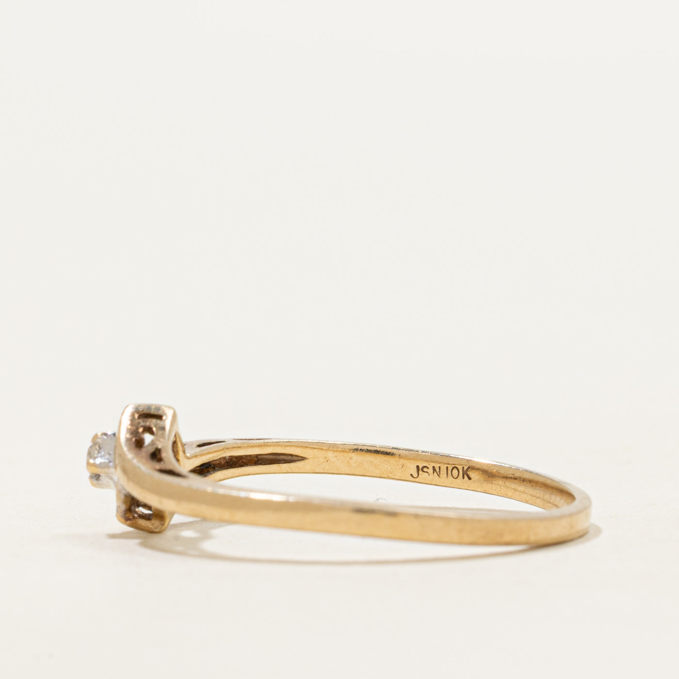 Diamond Petite Bypass Ring | SZ 7