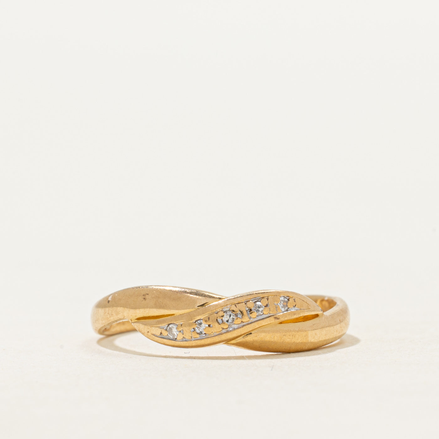18k Diamond Twisted Ring | SZ 5.25