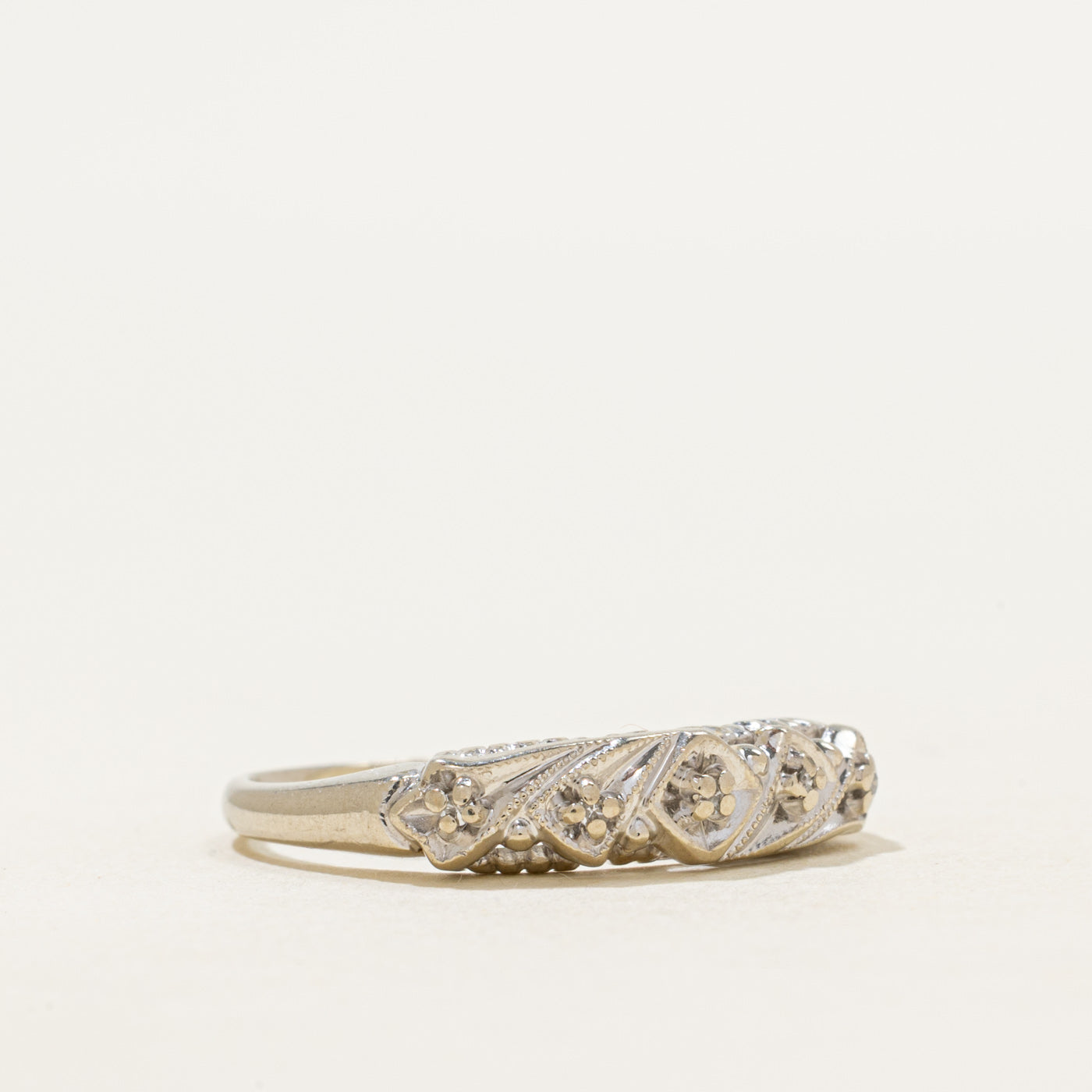 Five Stone Diamond Ornate Ring | SZ 7.25