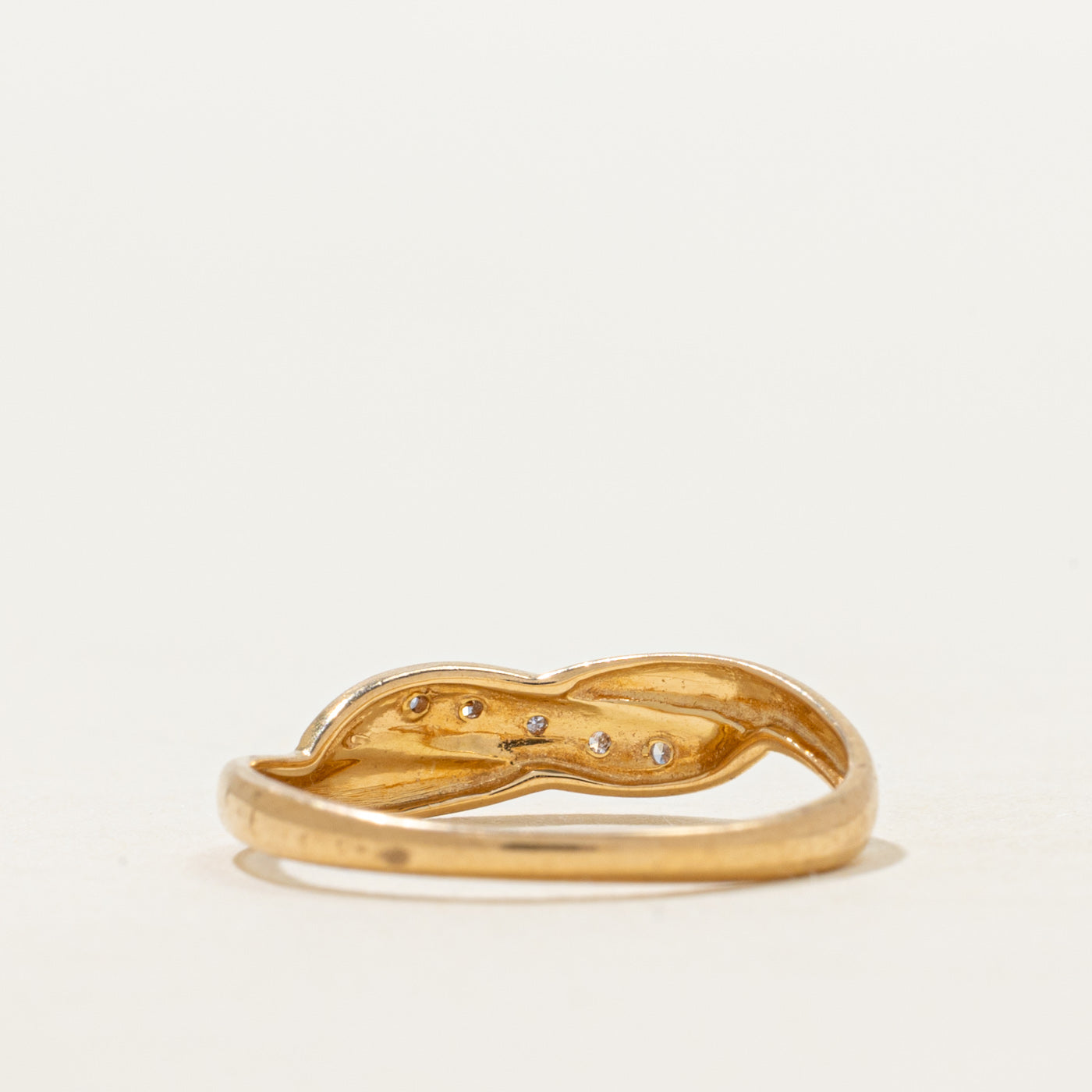 18k Diamond Twisted Ring | SZ 5.25