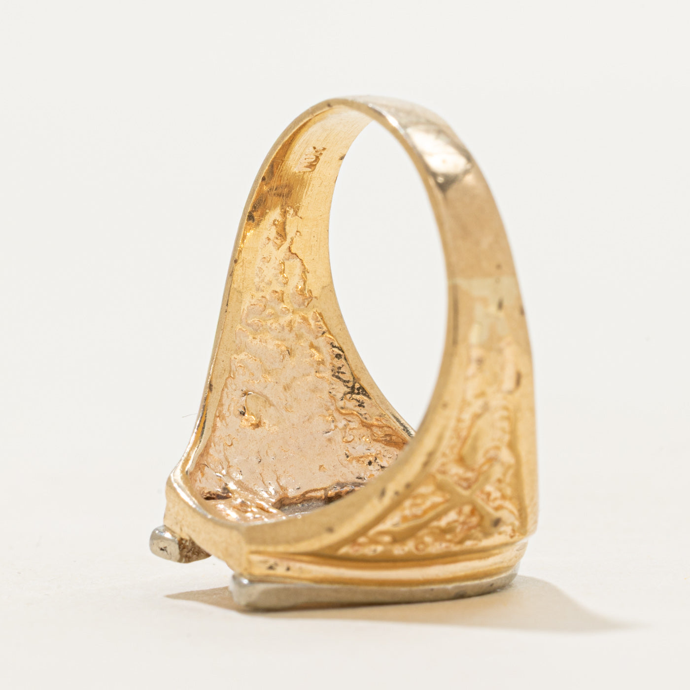 Two-Tone Diamond Horseshoe Ring | SZ 8.5