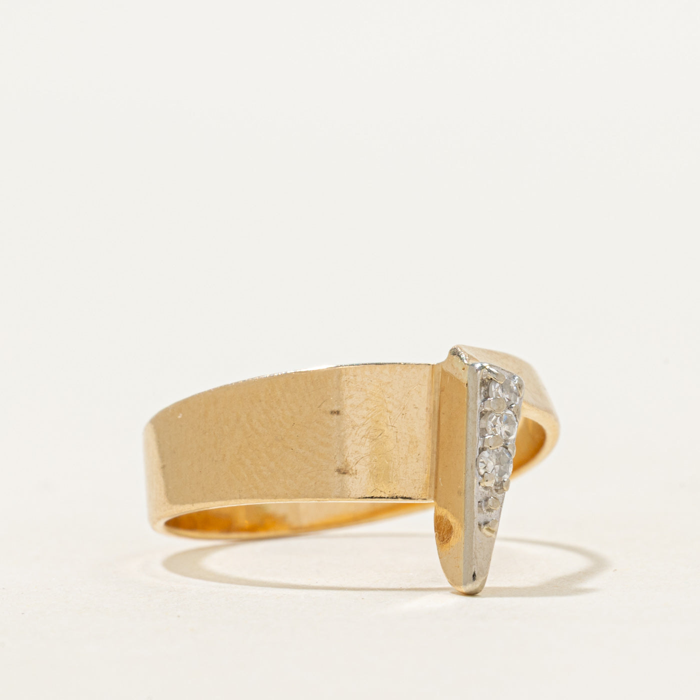 Diamond Plain Abstract Ring | SZ 6.25