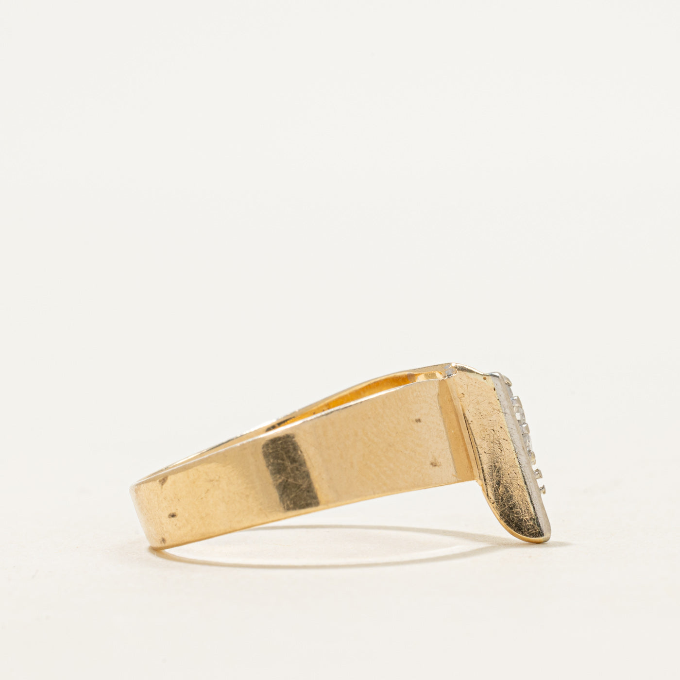 Diamond Plain Abstract Ring | SZ 6.25