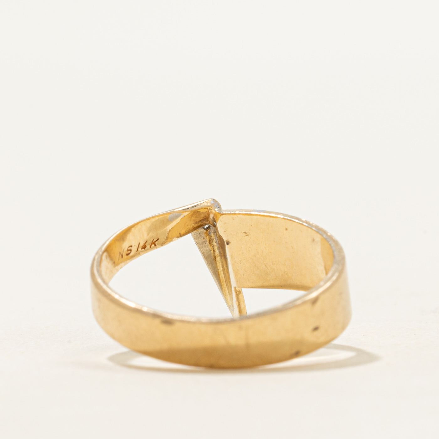 Diamond Plain Abstract Ring | SZ 6.25