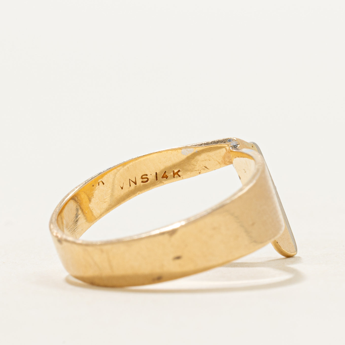 Diamond Plain Abstract Ring | SZ 6.25