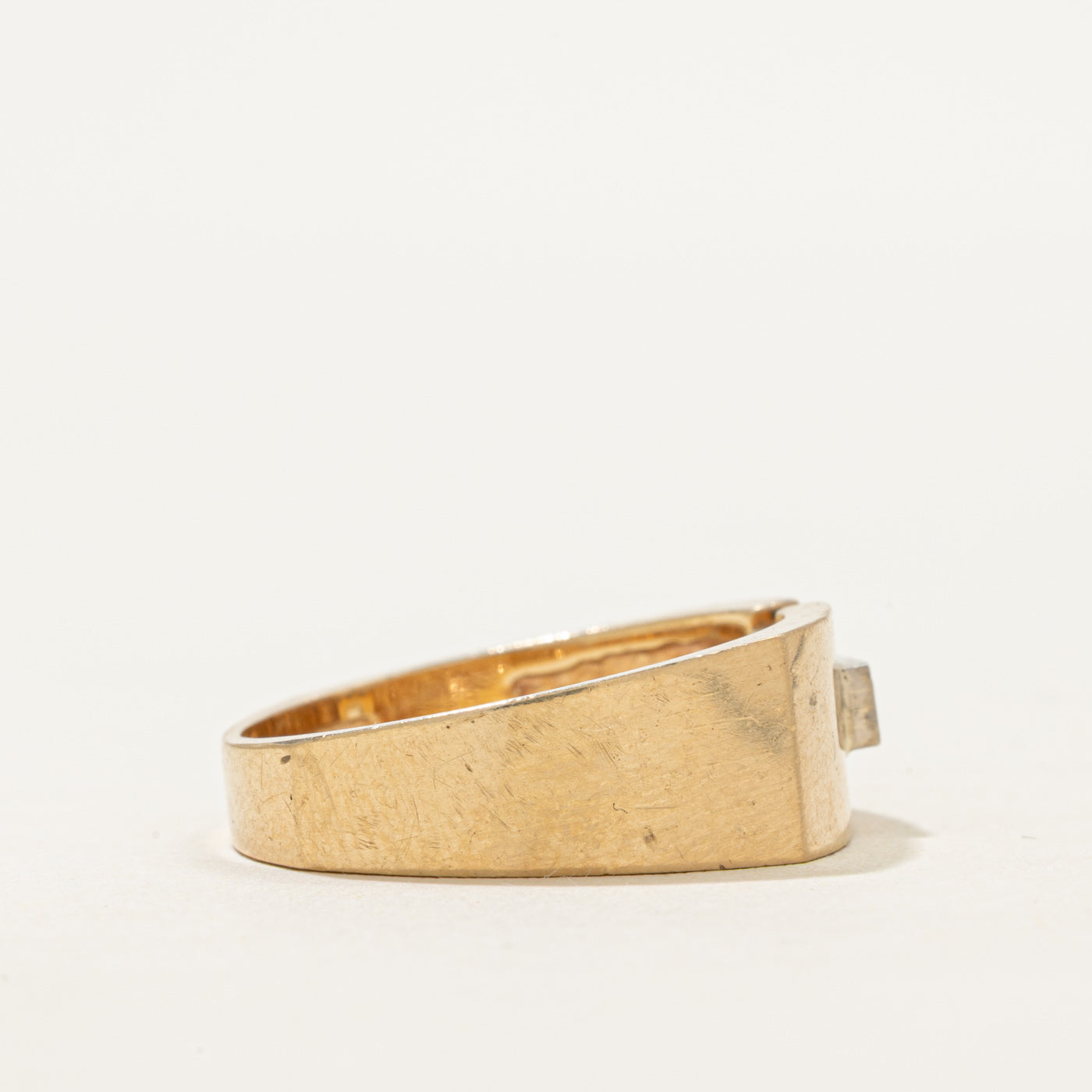 Diamond Textured Soft Square Ring | SZ 8.75