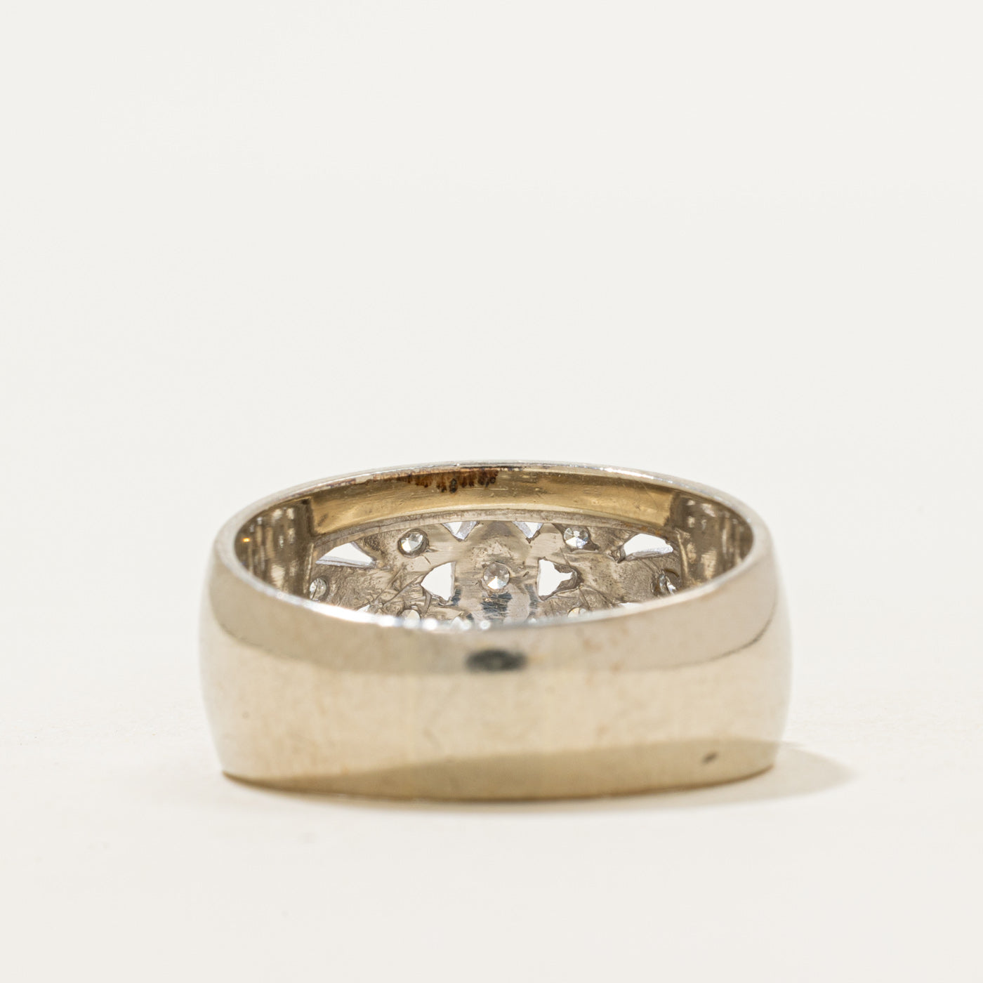 Vintage Canadian Diamond Openwork Band | 6.5mm | SZ 8.5
