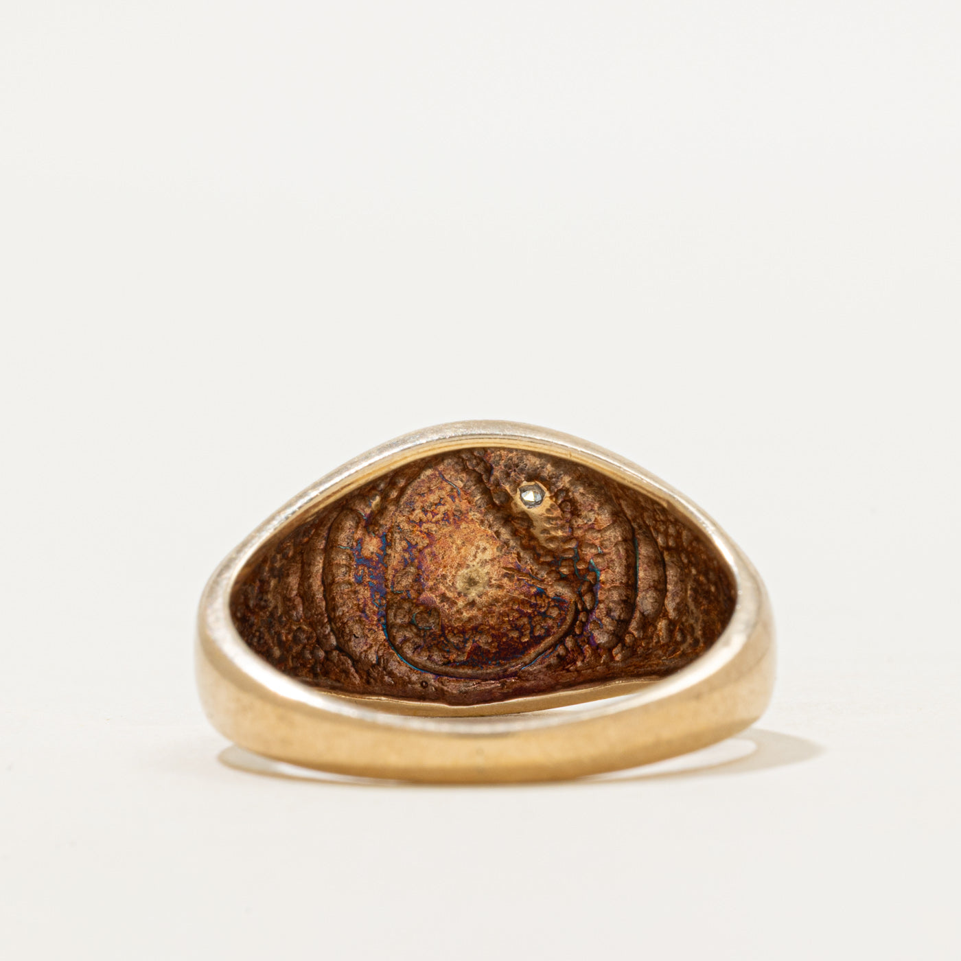 Diamond "B" Initial Signet Ring | SZ 7.5
