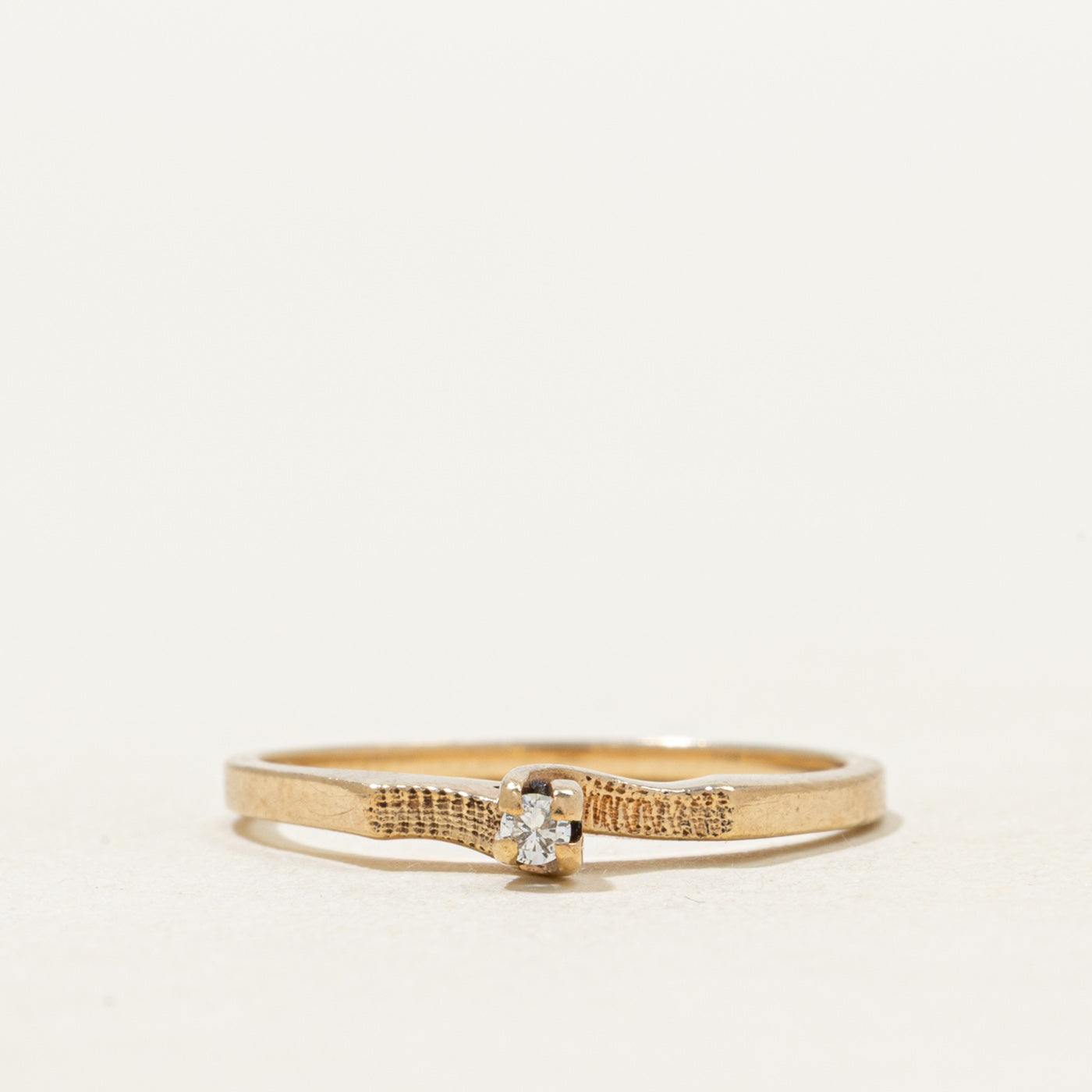 Diamond Textured Petite Ring | SZ 4.75