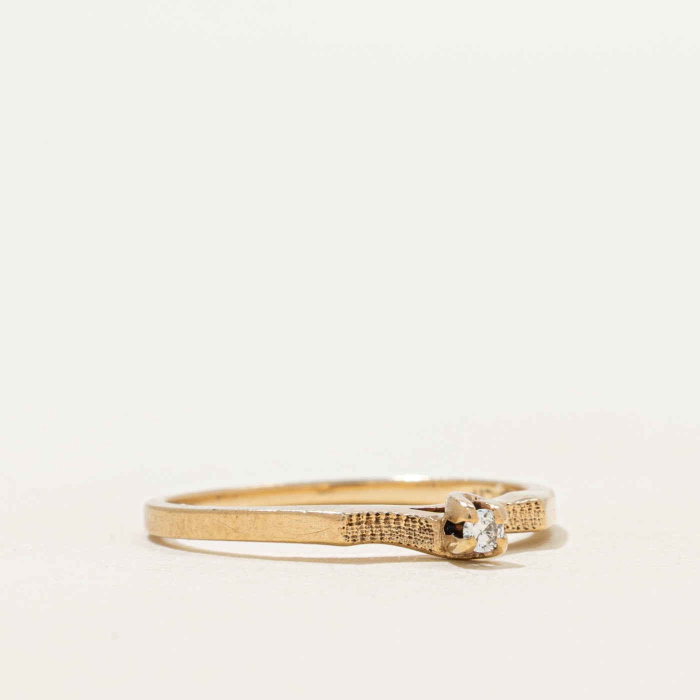 Diamond Textured Petite Ring | SZ 4.75