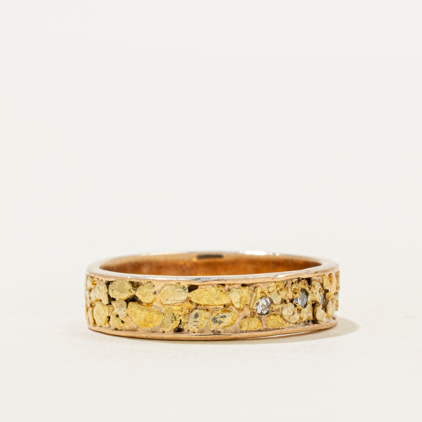 Semi-Eternity Diamond Nuggety Band | 4.5mm | SZ 6.5