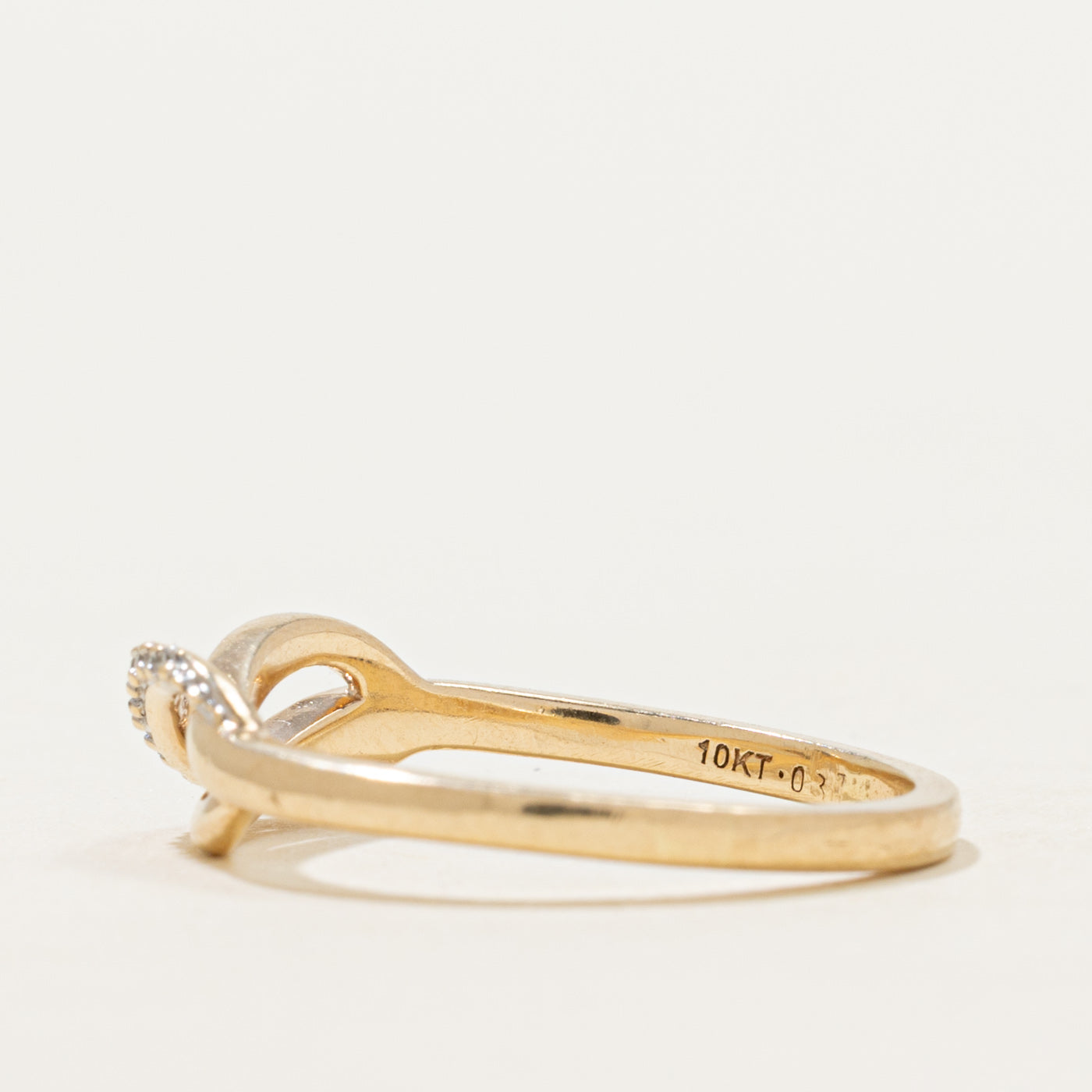 Diamond Waterfall Twisted Knot Ring | SZ 6