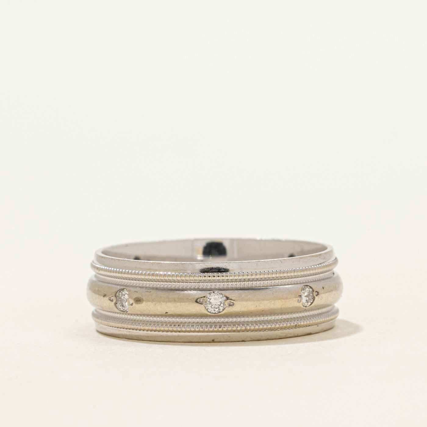 Eternity Diamond Milgrain Band | 0.11ctw | 6.5mm | SZ 8.75