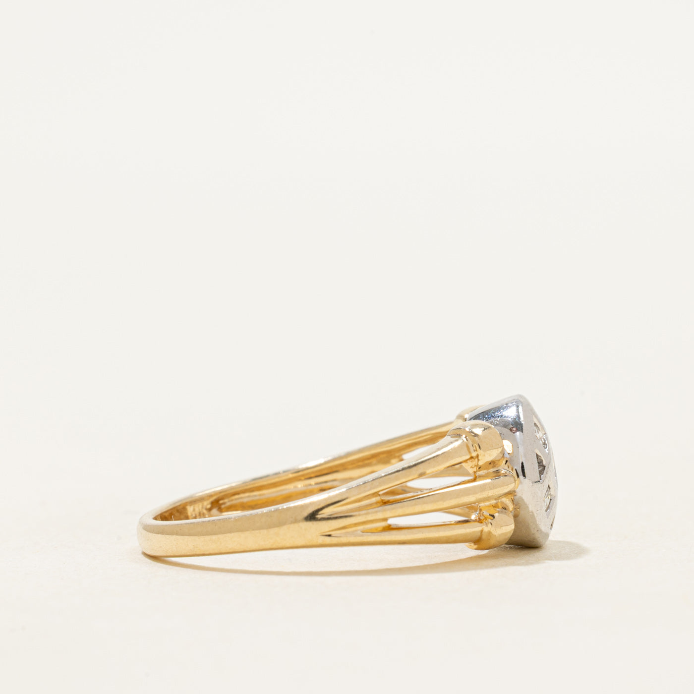 Diamond Round Cluster Open Shank Ring | 0.06ctw | SZ 7.25