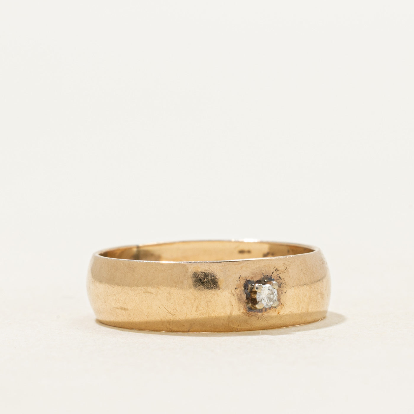 Single Stone Diamond Band | 5mm | SZ 4.75