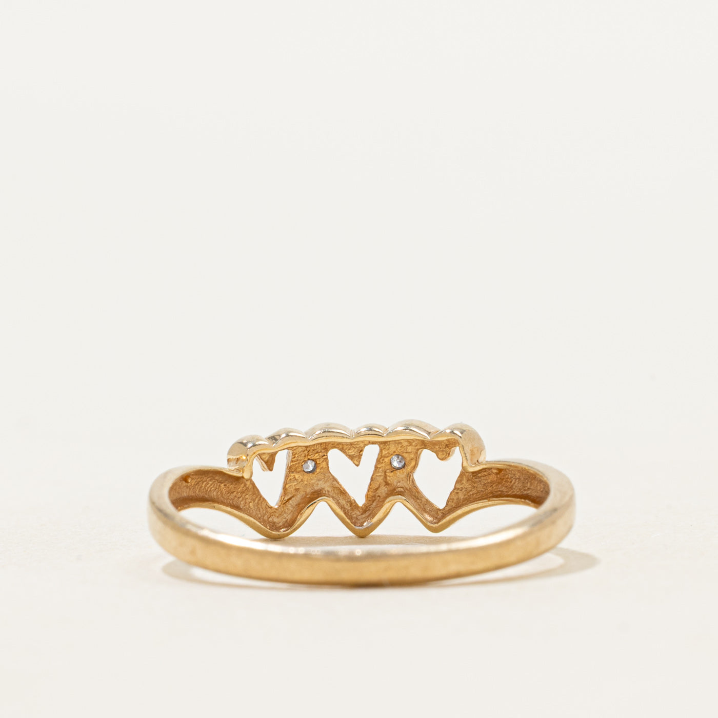 Diamond Open Heart Ring | SZ 6
