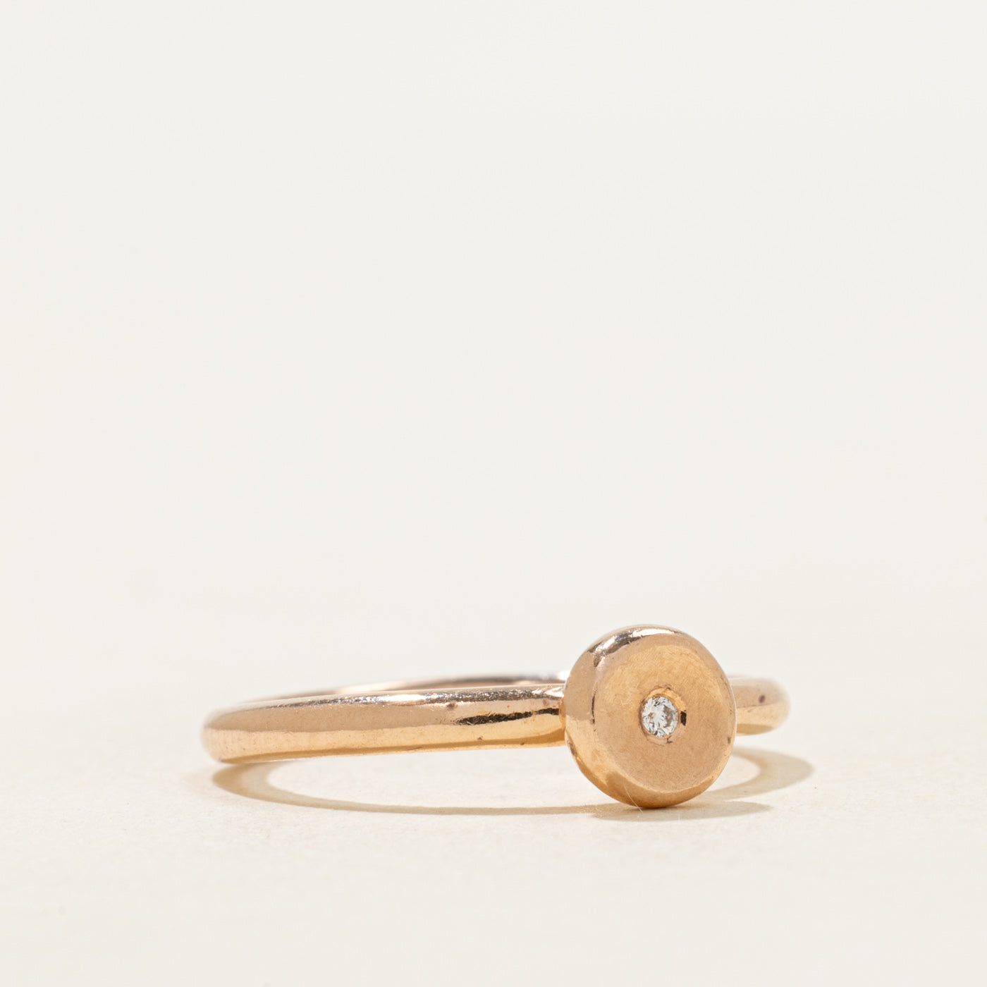 Flush Set Diamond Circle Ring | SZ 5.25