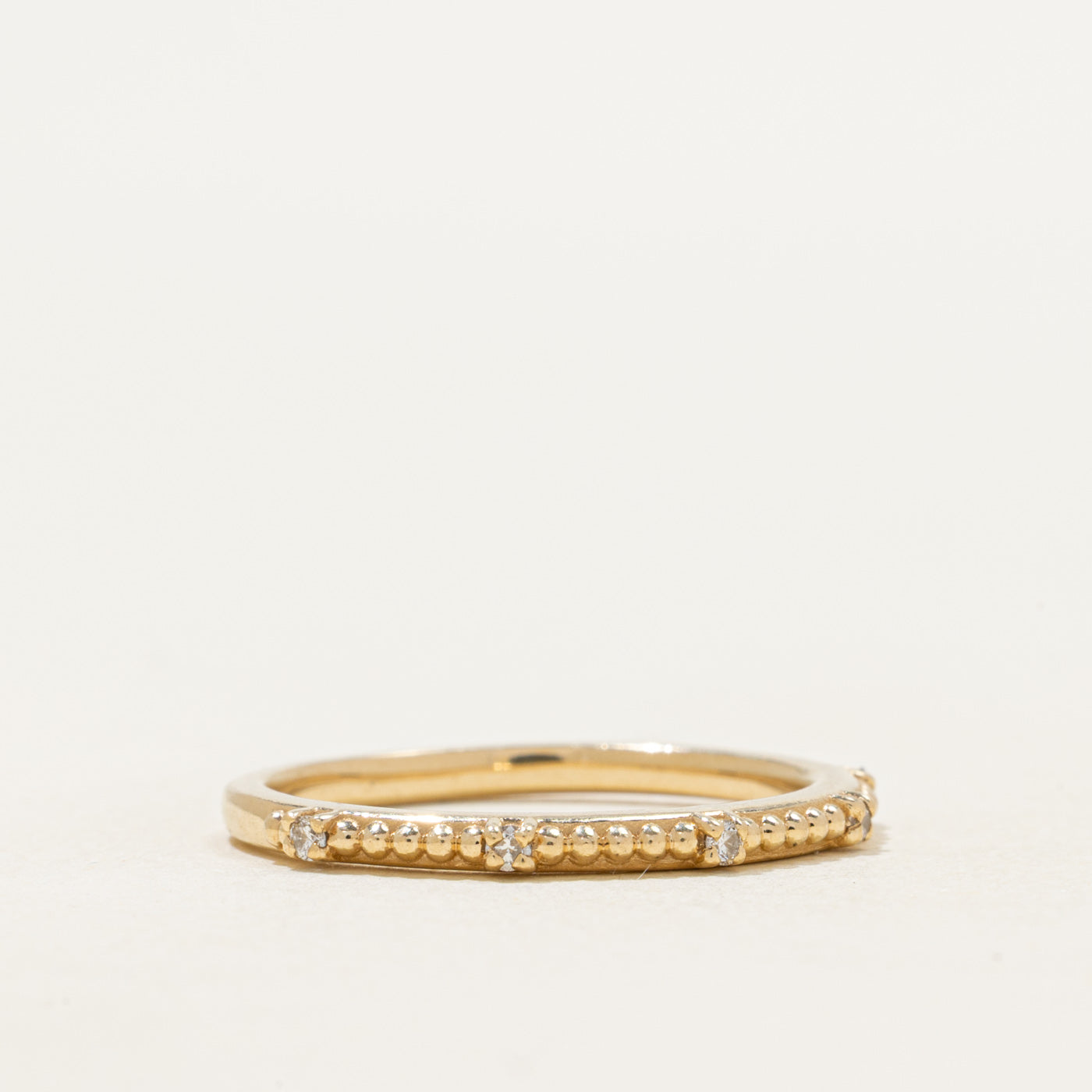 Five-Stone Diamond Beaded Ring | SZ 7