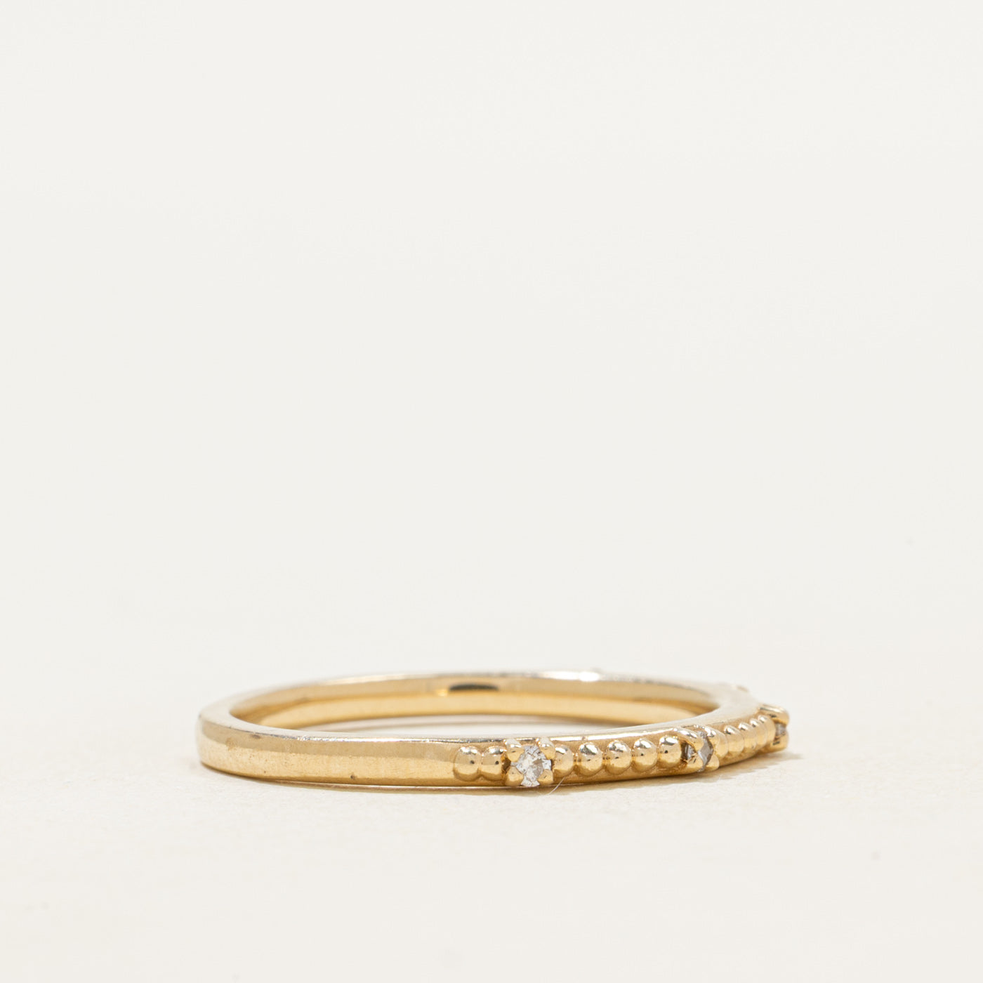 Five-Stone Diamond Beaded Ring | SZ 7