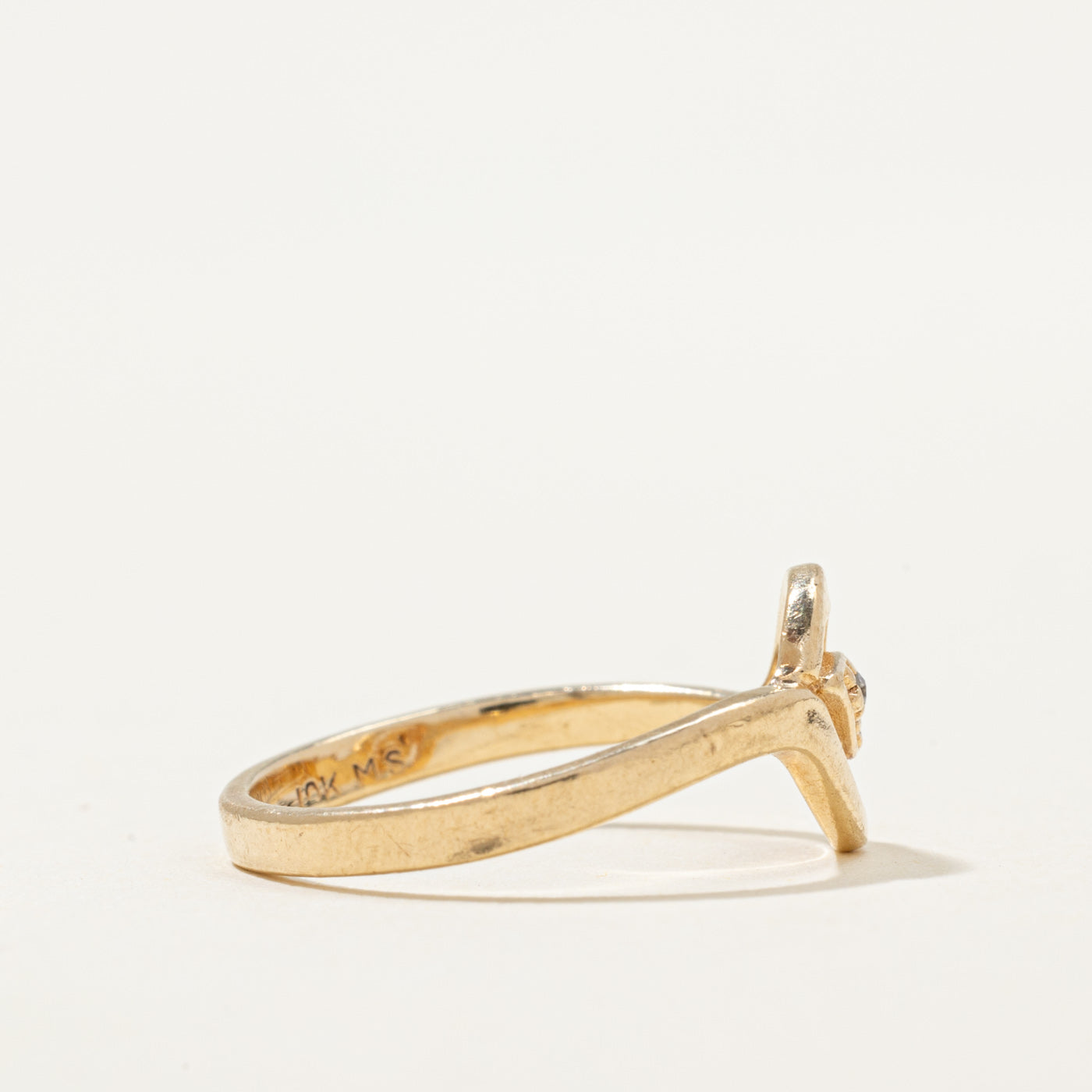 Diamond Open Bypass Ring | 0.01ctw | SZ 5.75
