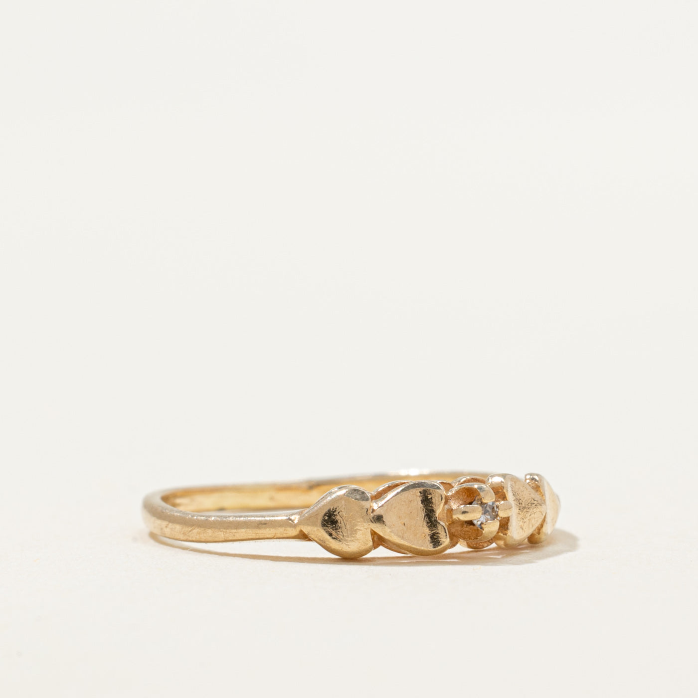 Diamond Heart Petite Ring | 0.01ct. SZ 3.75