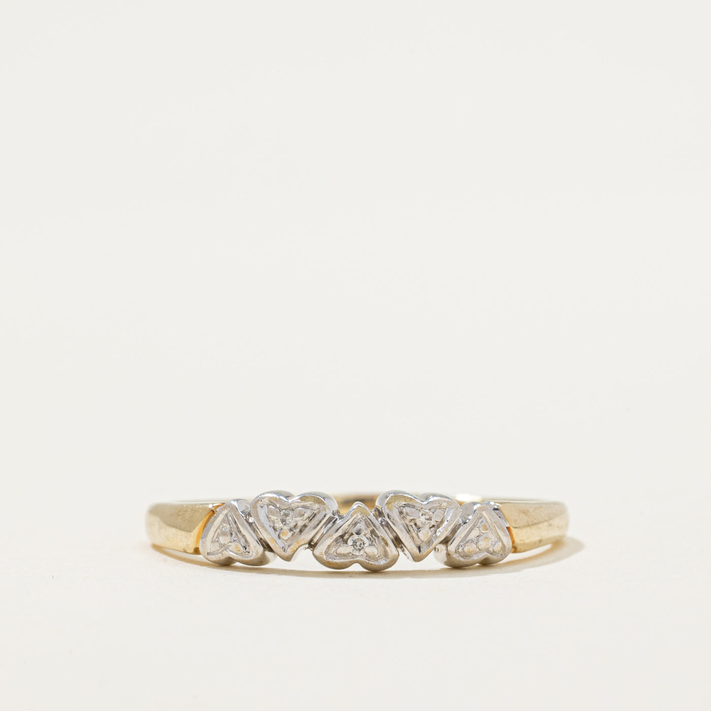 Diamond Heart Pattern Ring | 0.02ctw | SZ 10