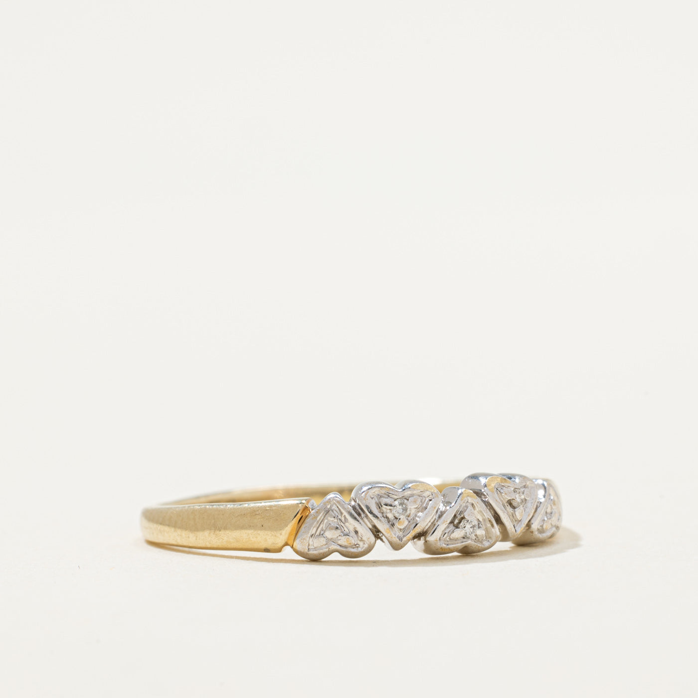 Diamond Heart Pattern Ring | 0.02ctw | SZ 10