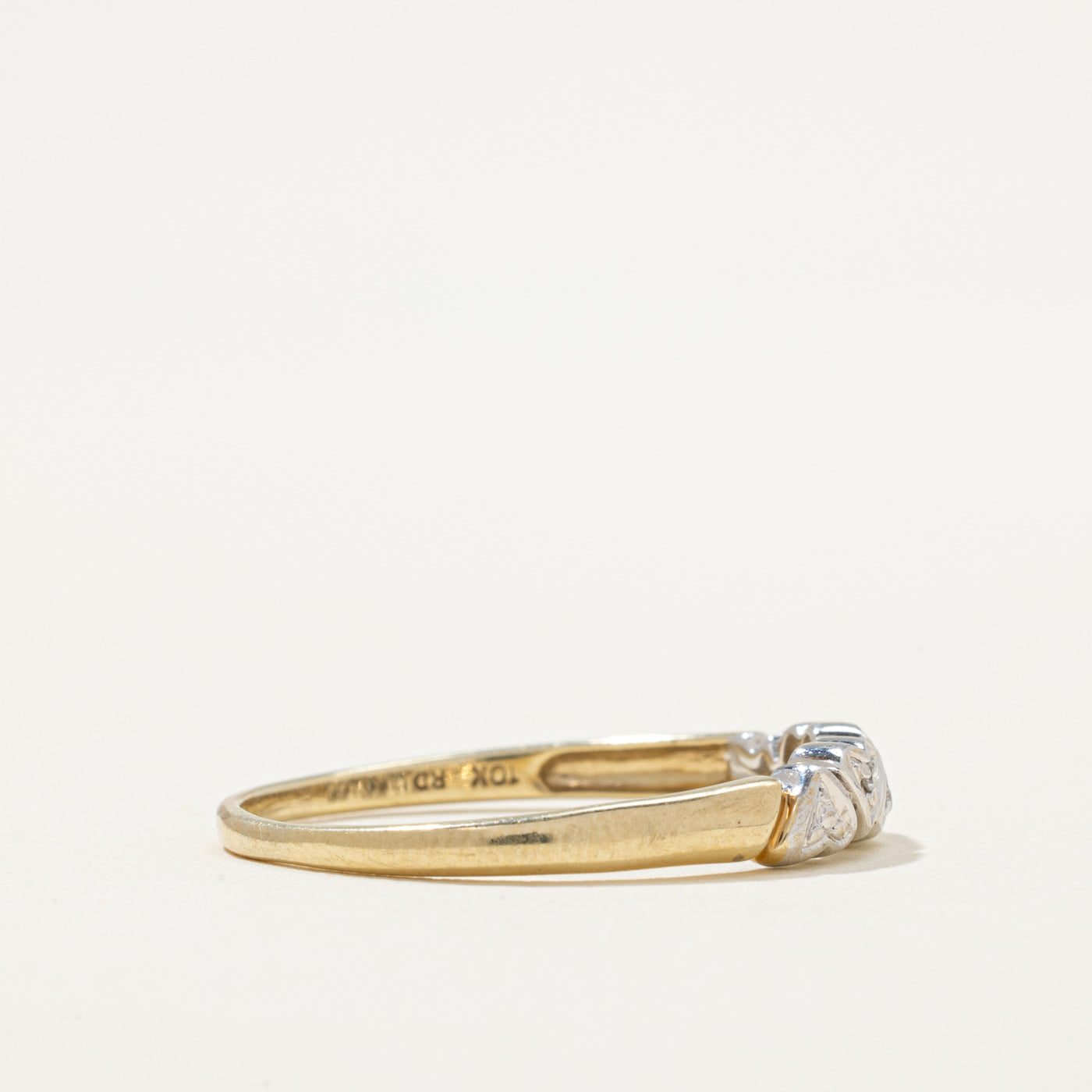Diamond Heart Pattern Ring | 0.02ctw | SZ 10