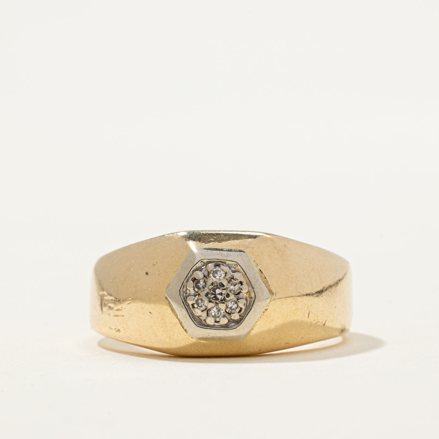 Diamond Hexagon Cluster Ring | 0.06ctw | SZ 8