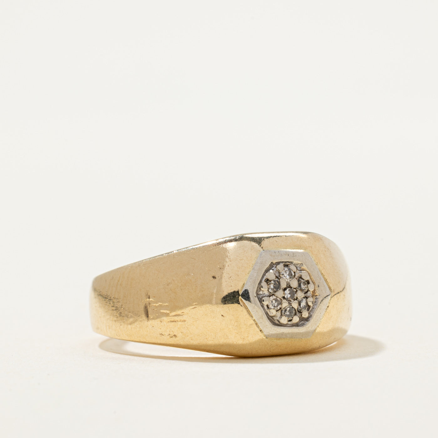 Diamond Hexagon Cluster Ring | 0.06ctw | SZ 8