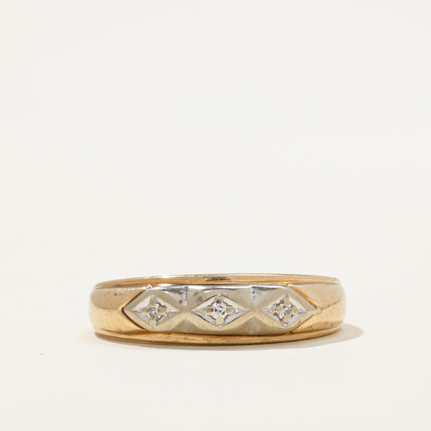 Three Stone Diamond Ring | 0.03ctw | SZ 8.5