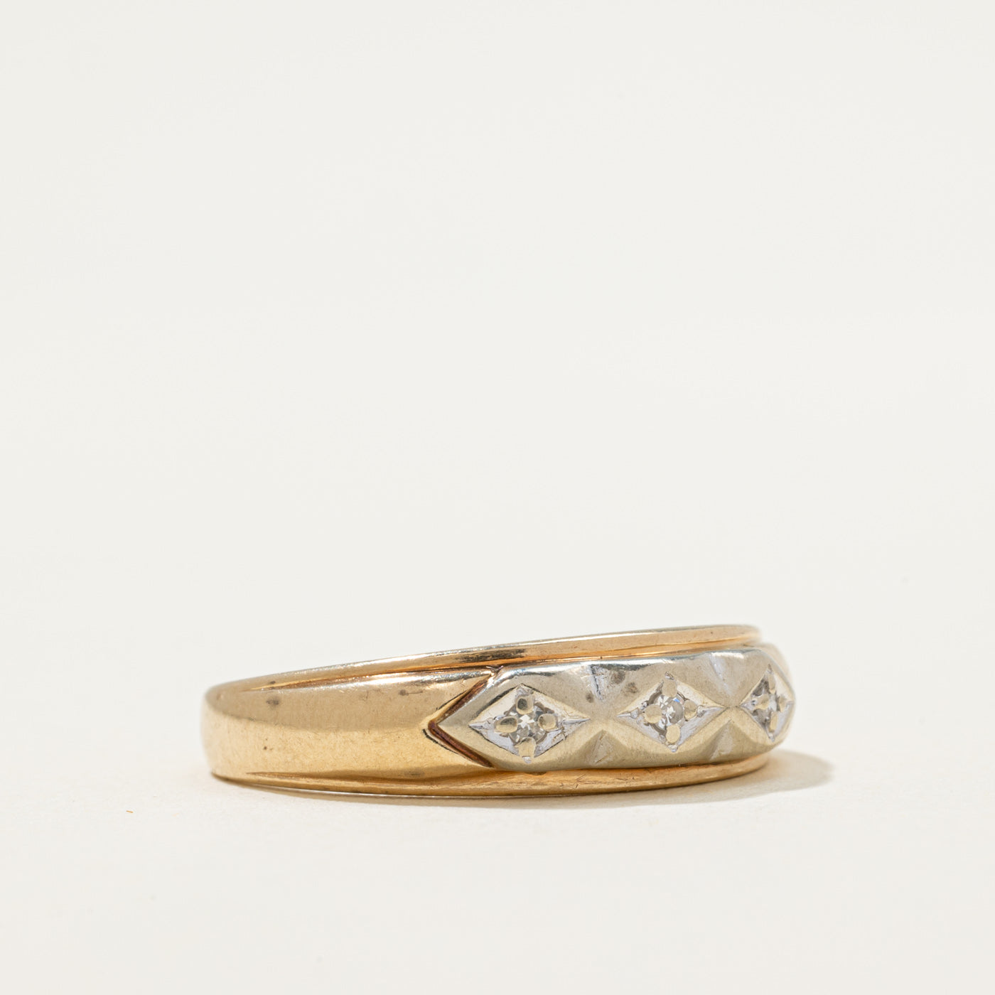 Three Stone Diamond Ring | 0.03ctw | SZ 8.5