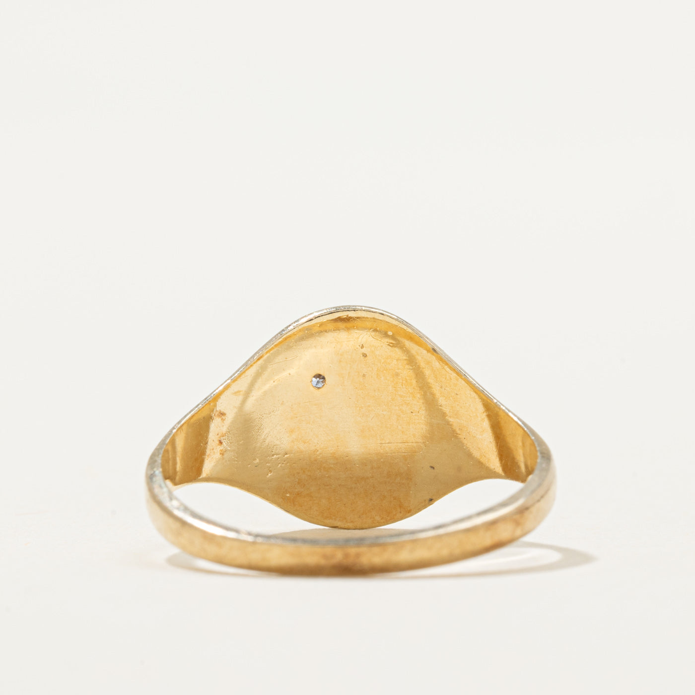 Diamond 'R' Initial Signet Ring | 0.01ct | SZ 6.25