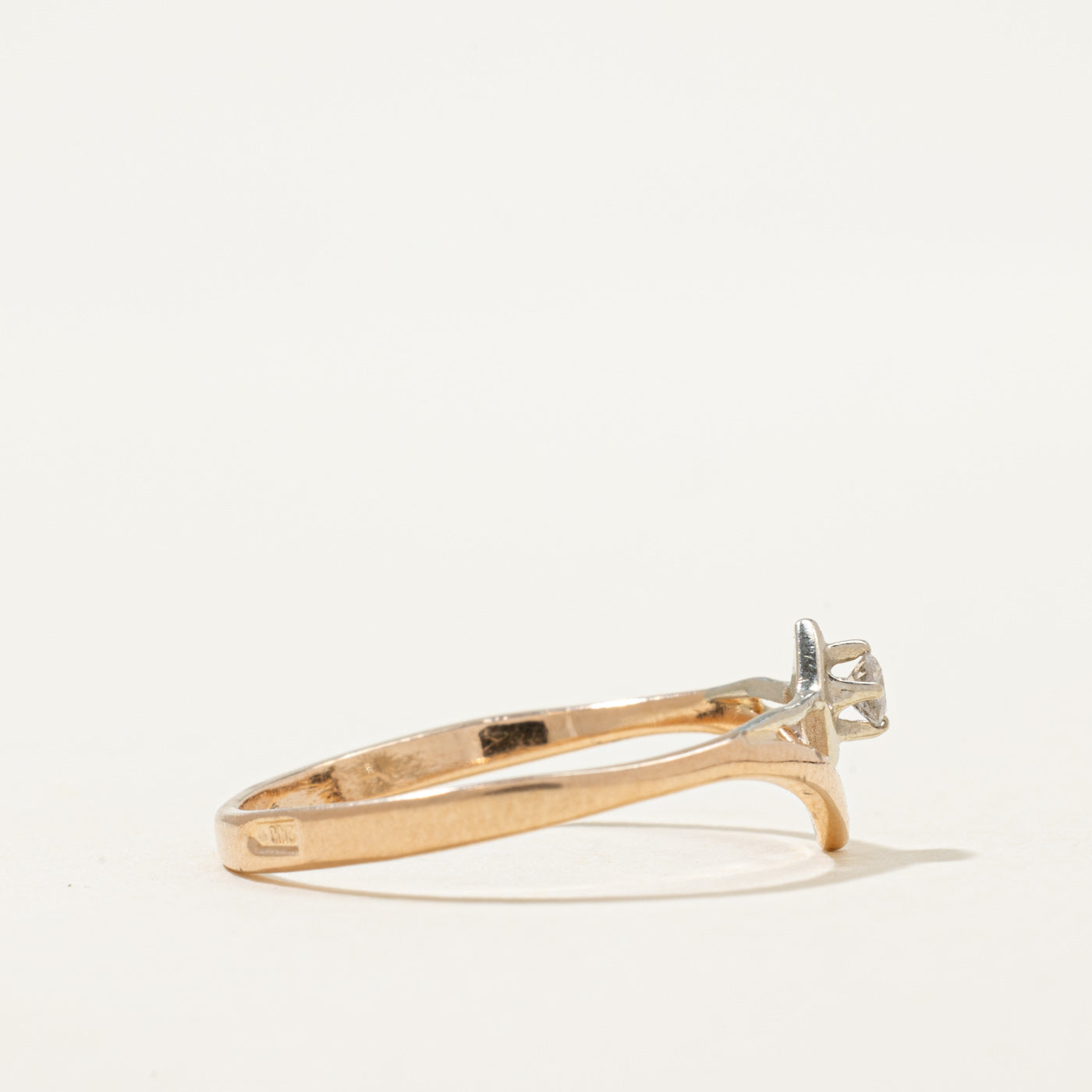Floating Diamond Chevron Ring | 0.05ct | SZ 8