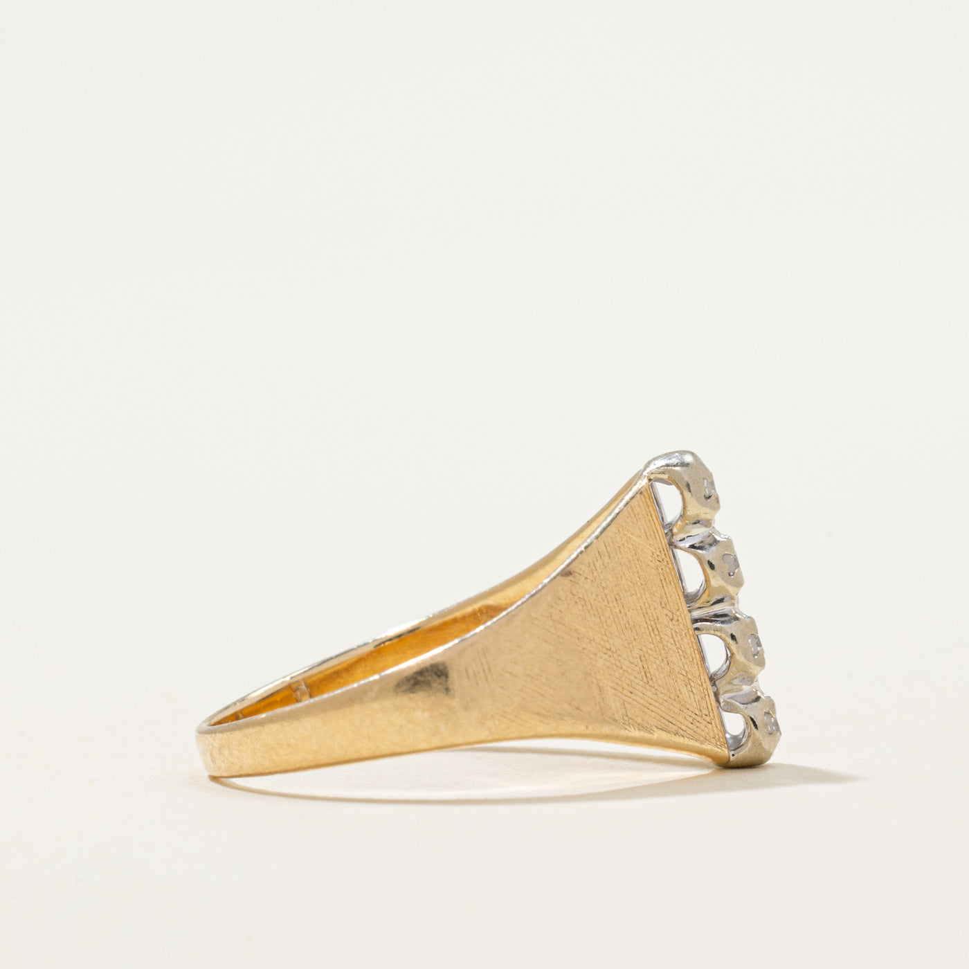 Diamond Column Tapered Ring | 0.04ctw | SZ 3.5