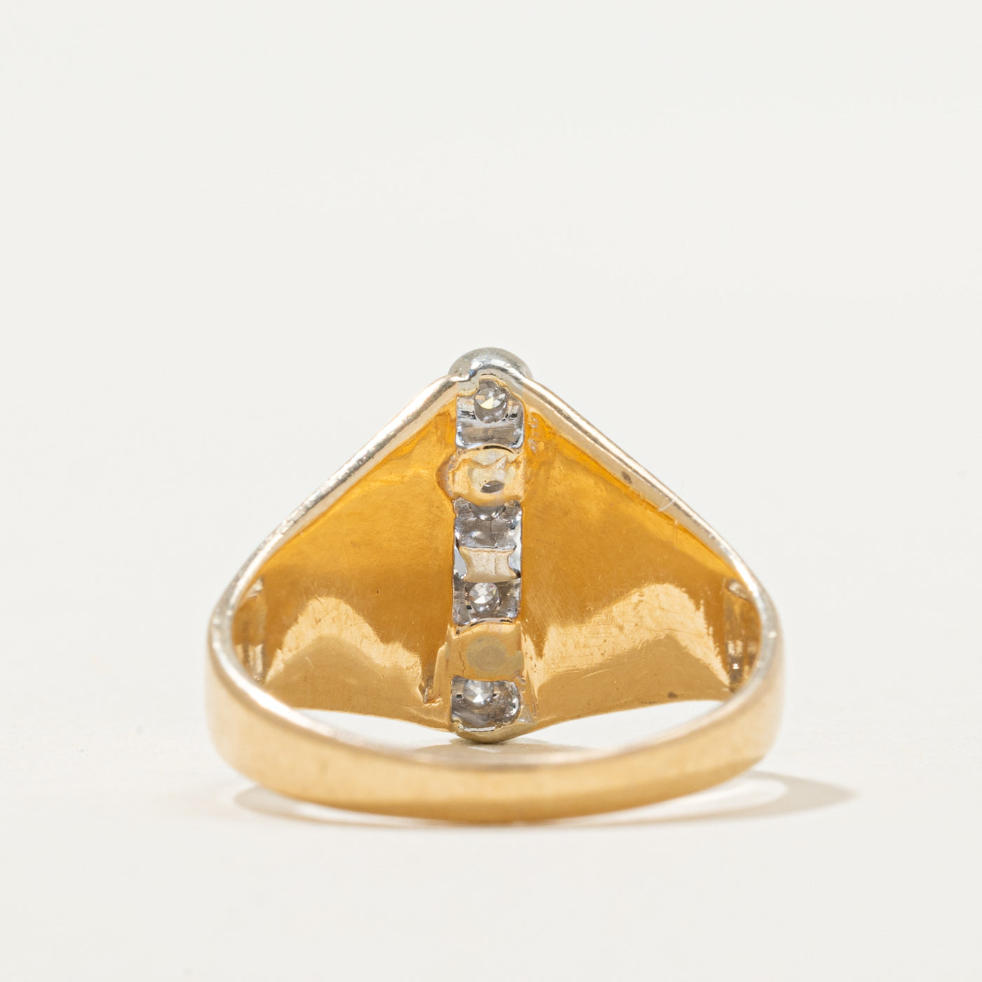 Diamond Column Tapered Ring | 0.04ctw | SZ 3.5