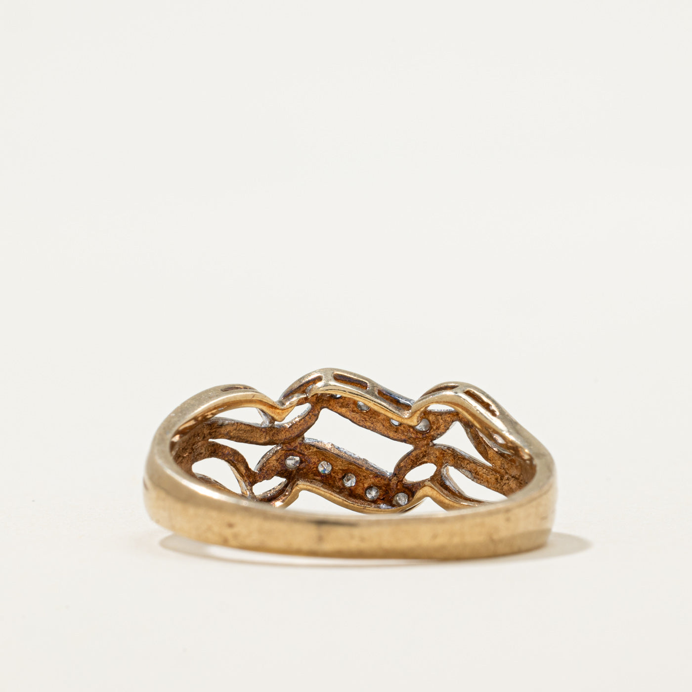 1994 London Diamond Openwork Ring | 0.05ctw | SZ 7.75