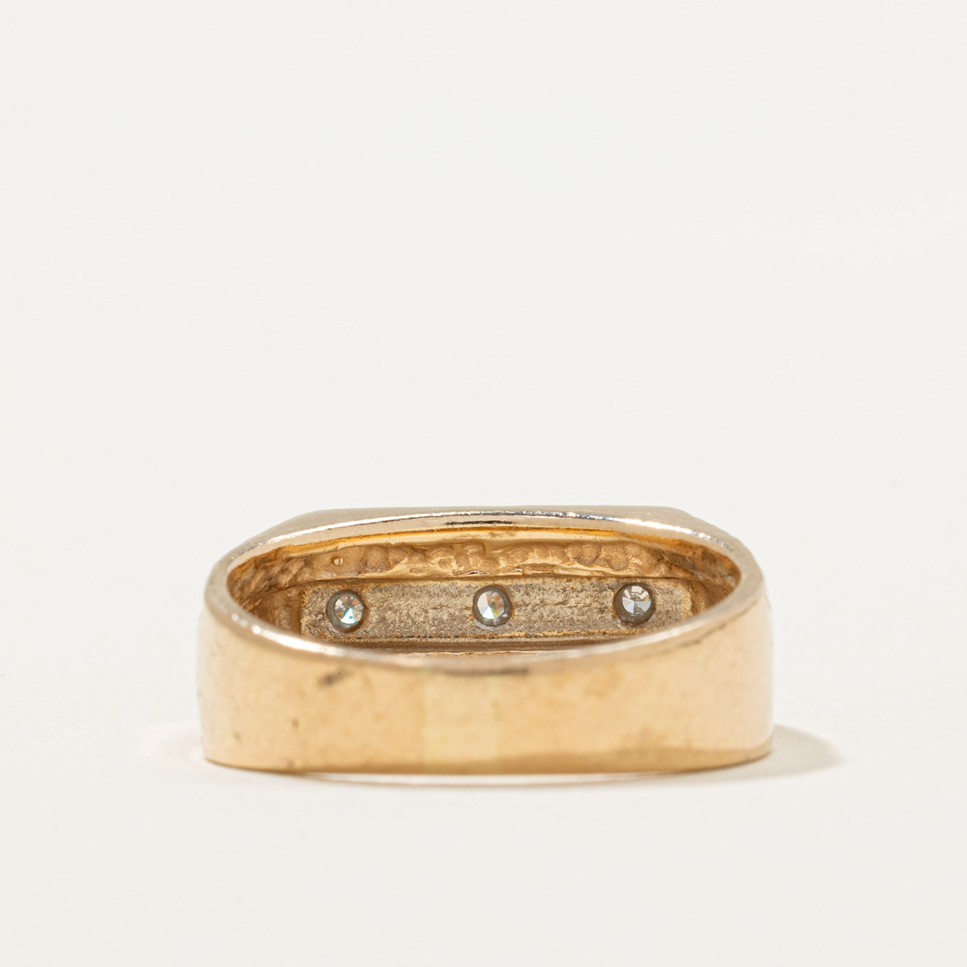 Illusion Set Diamond Textured Ring | 0.03ctw | SZ 5.5