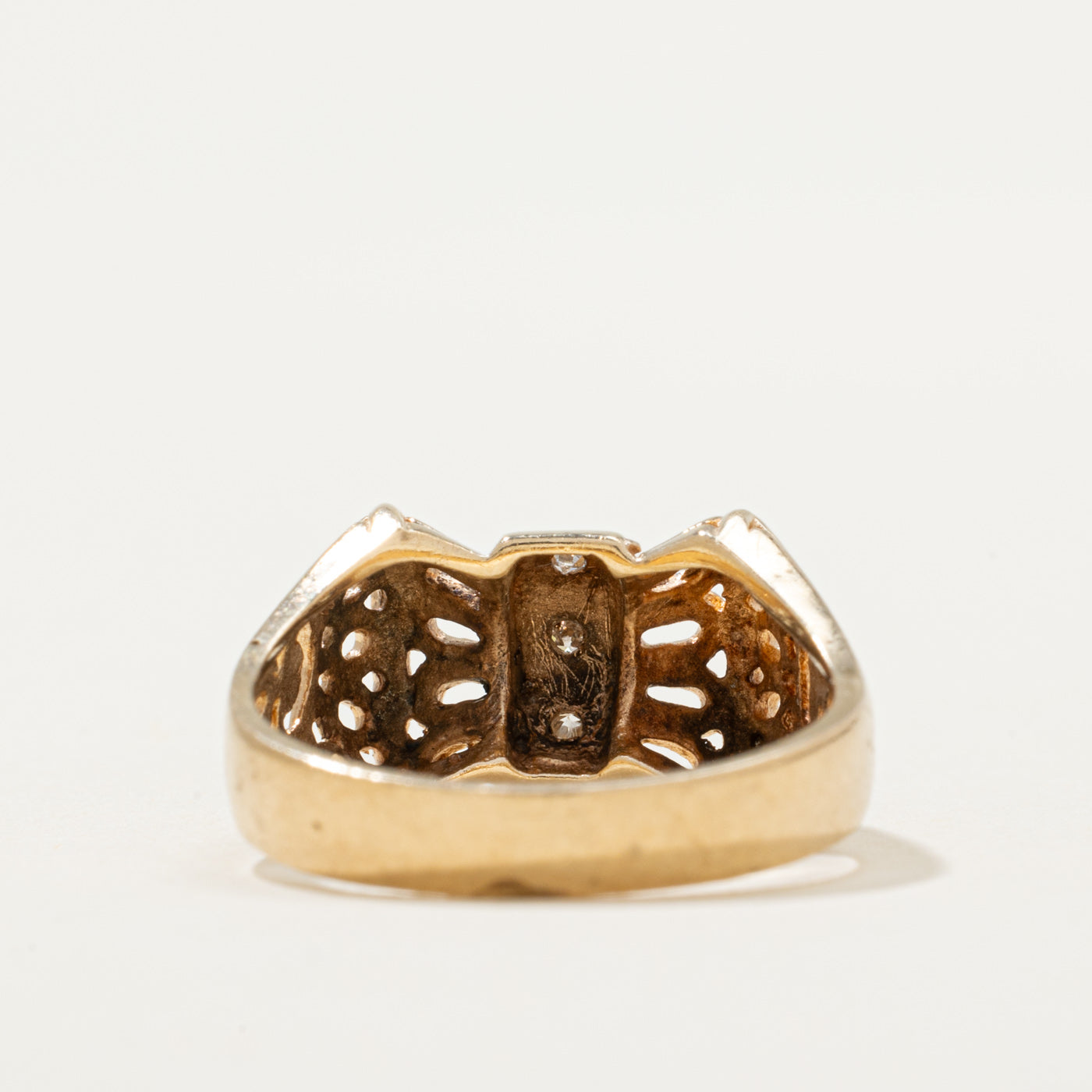 Star Set Diamond Bow Design Ring | 0.03ctw | SZ 5.75