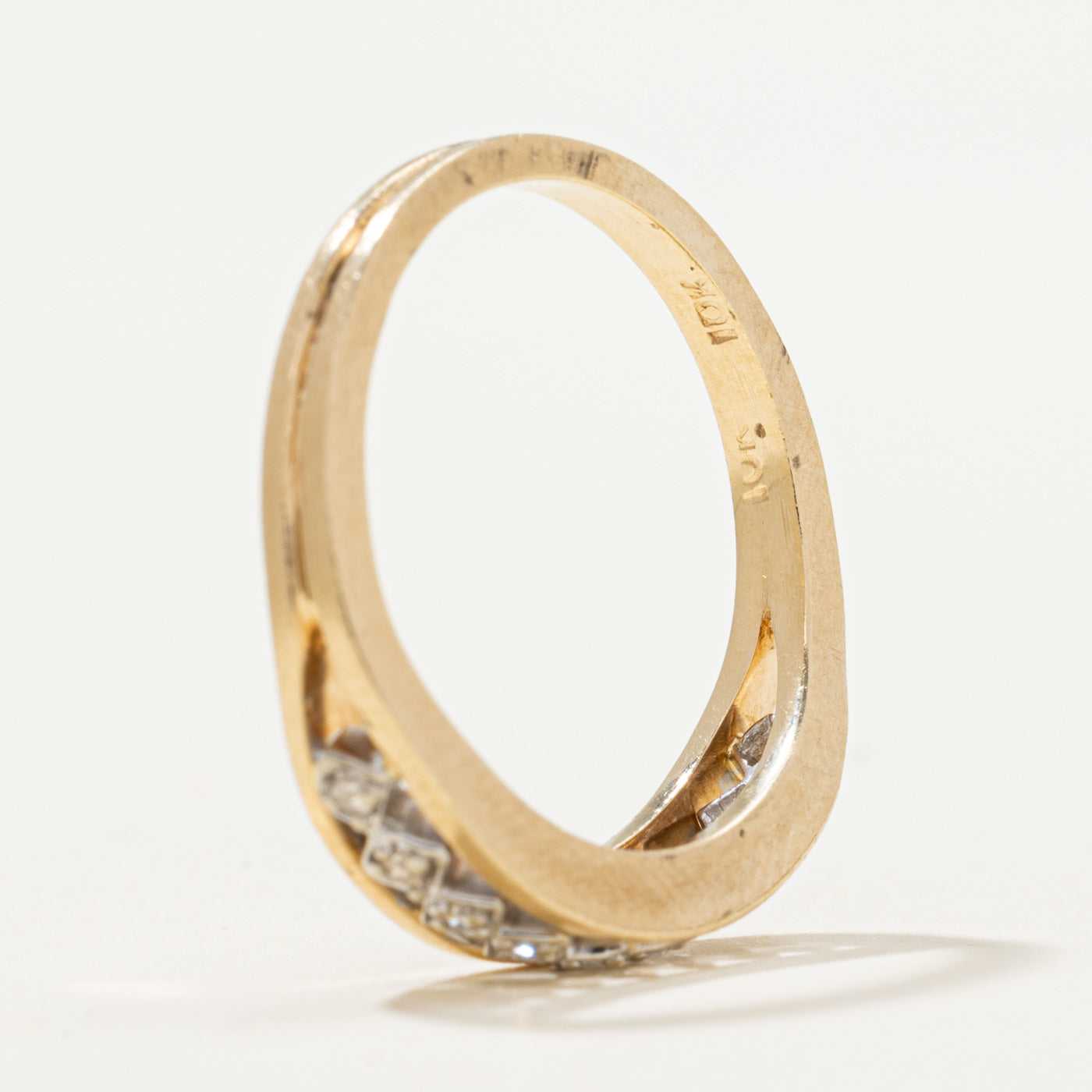 Semi Eternity Diamond Openwork Ring | 0.06ctw | SZ 6.5