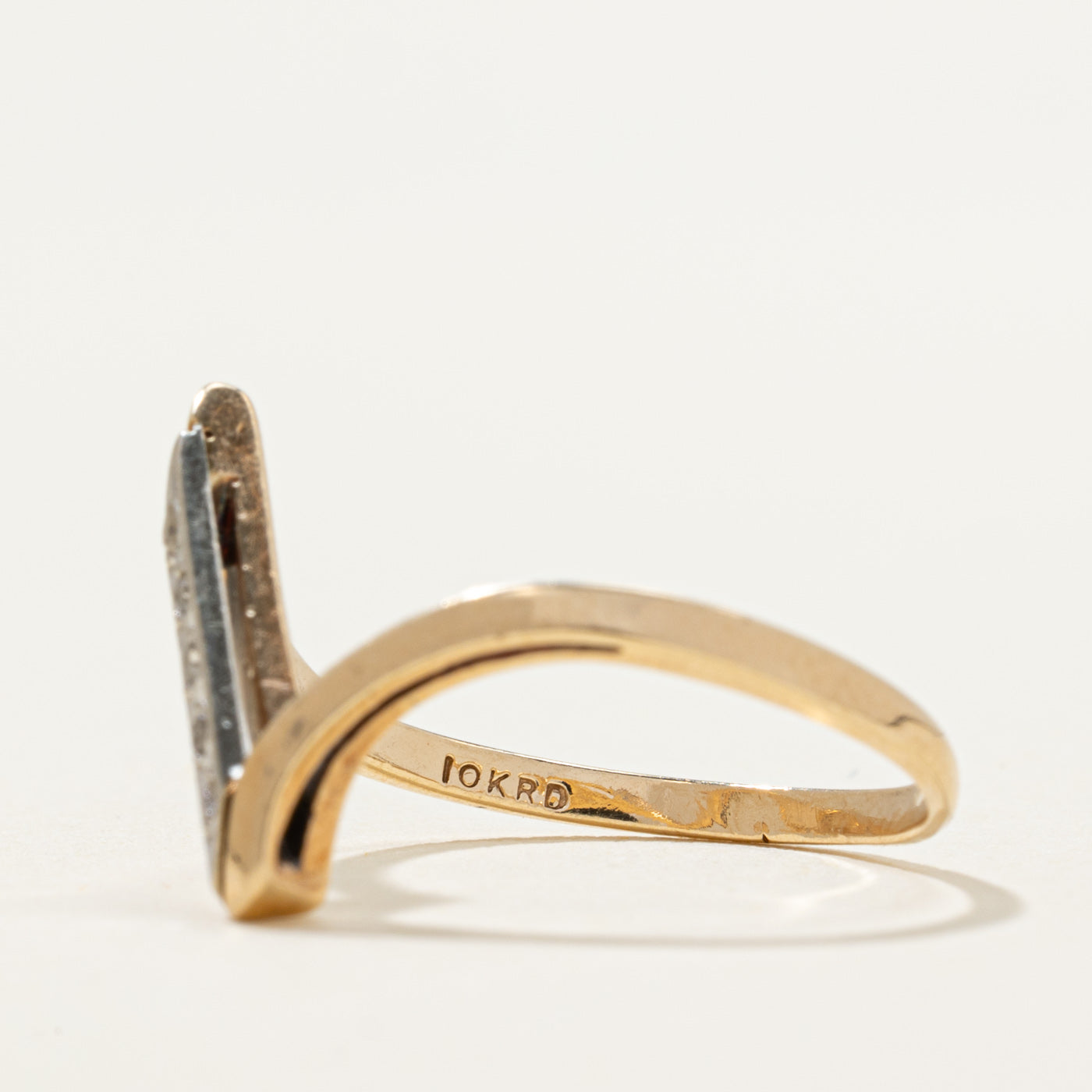 Diamond Column Bypass Ring | 0.05ctw | SZ 7.5