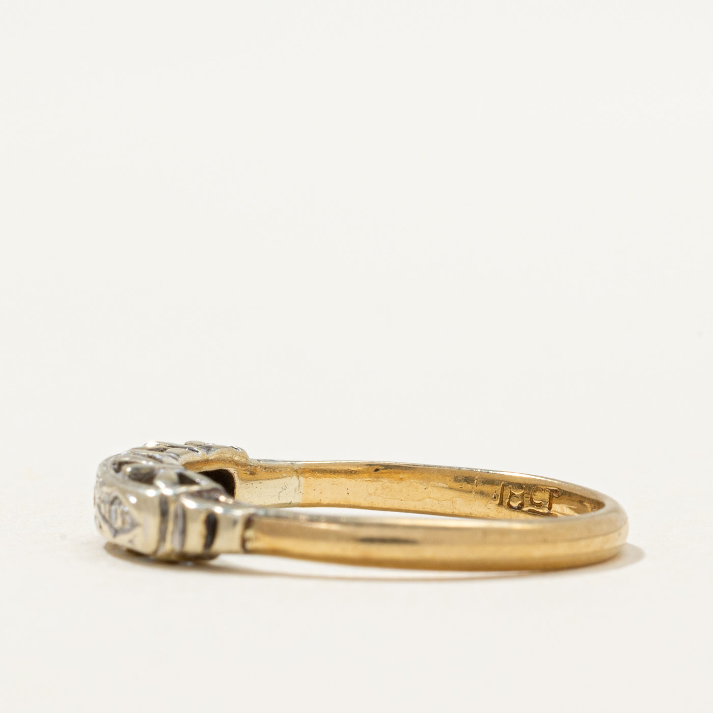 Diamond Textured Band Ring | 0.02ctw | SZ 4.75