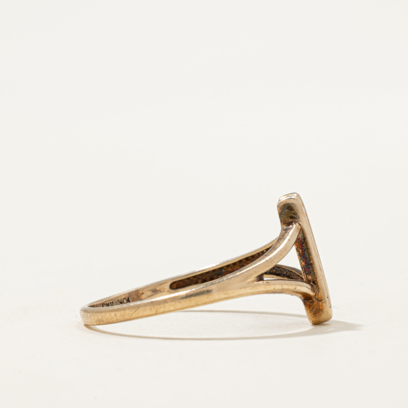 Diamond Column Tapered Ring | 0.01ct | SZ 6.75