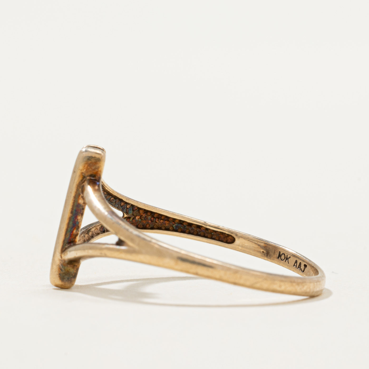 Diamond Column Tapered Ring | 0.01ct | SZ 6.75
