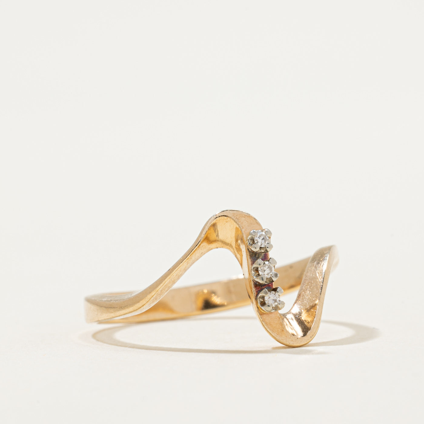 Bague abstraite Diamond Wave | 0,02 ct | Taille 8