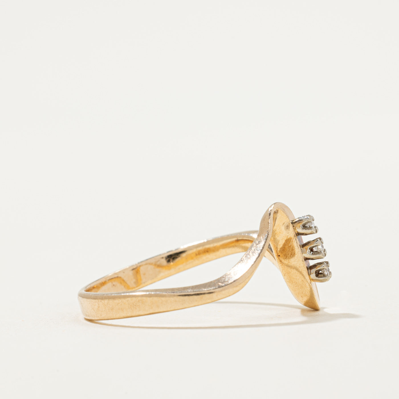 Bague abstraite Diamond Wave | 0,02 ct | Taille 8