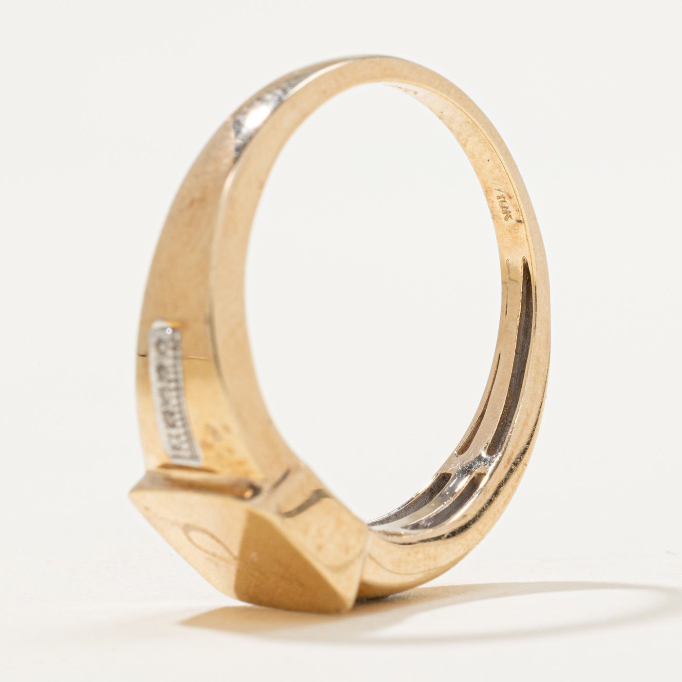 Diamond 'J' Initial Signet Ring | 0.03ctw | SZ 10.5
