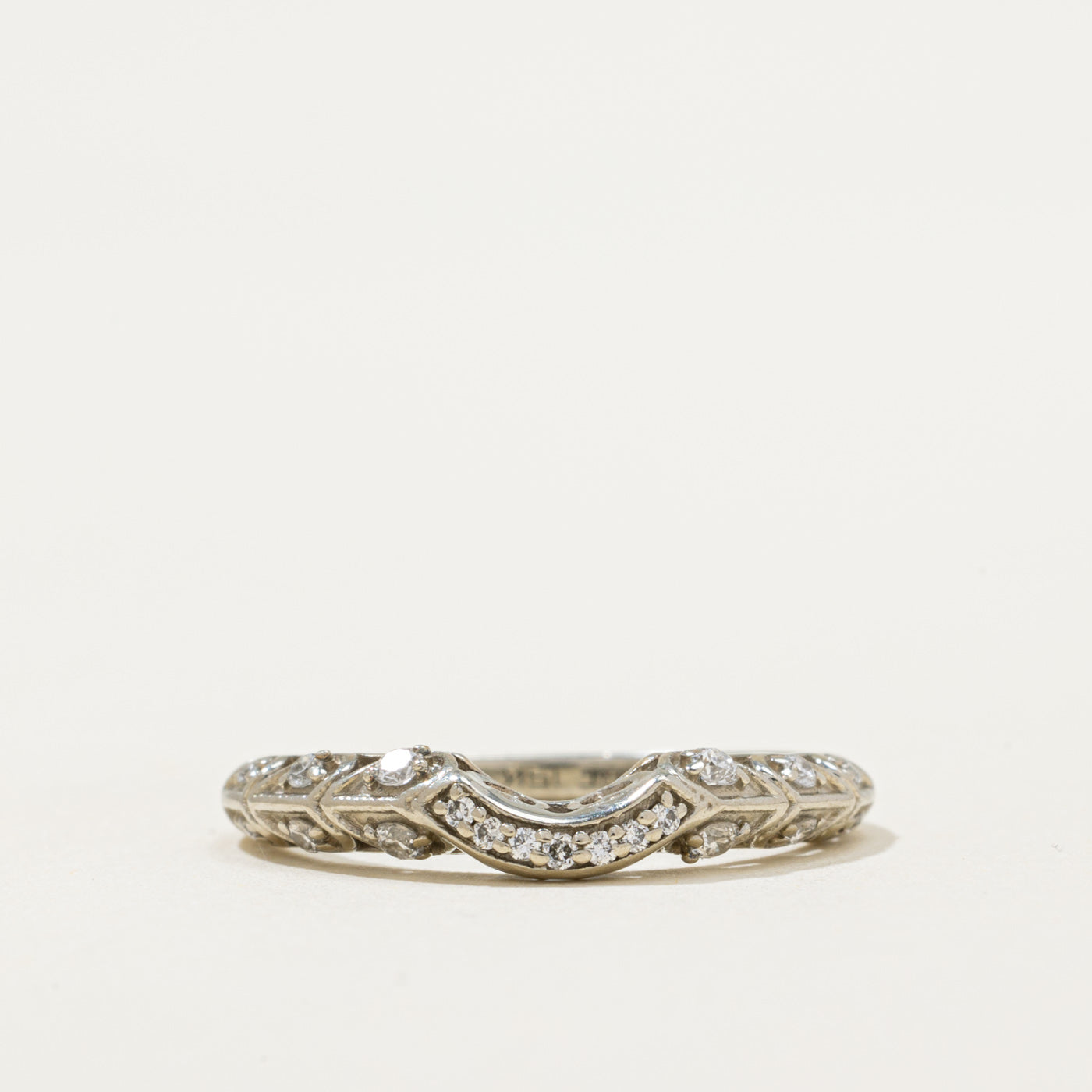 Diamond Textured Contour Ring | 0.12ctw | SZ 5