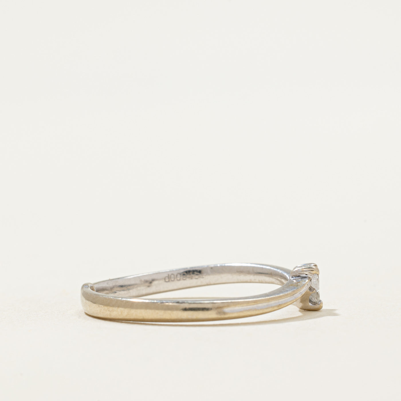 Diamond Heart Petite Bypass Ring | 0.07ctw | SZ 6.5
